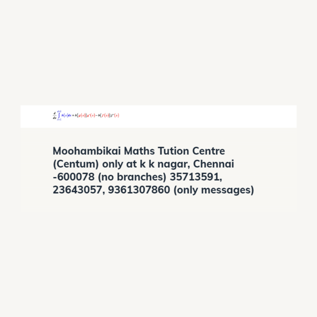Moohambikai Maths Tuition Centre